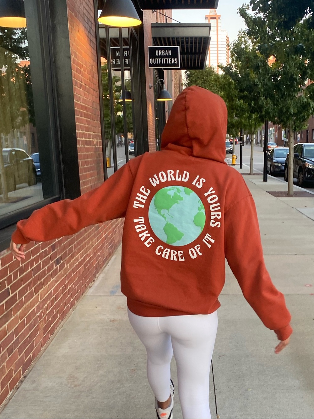 TALENTLESS Burnt Orange Pullover Hoodie with Logo Tag